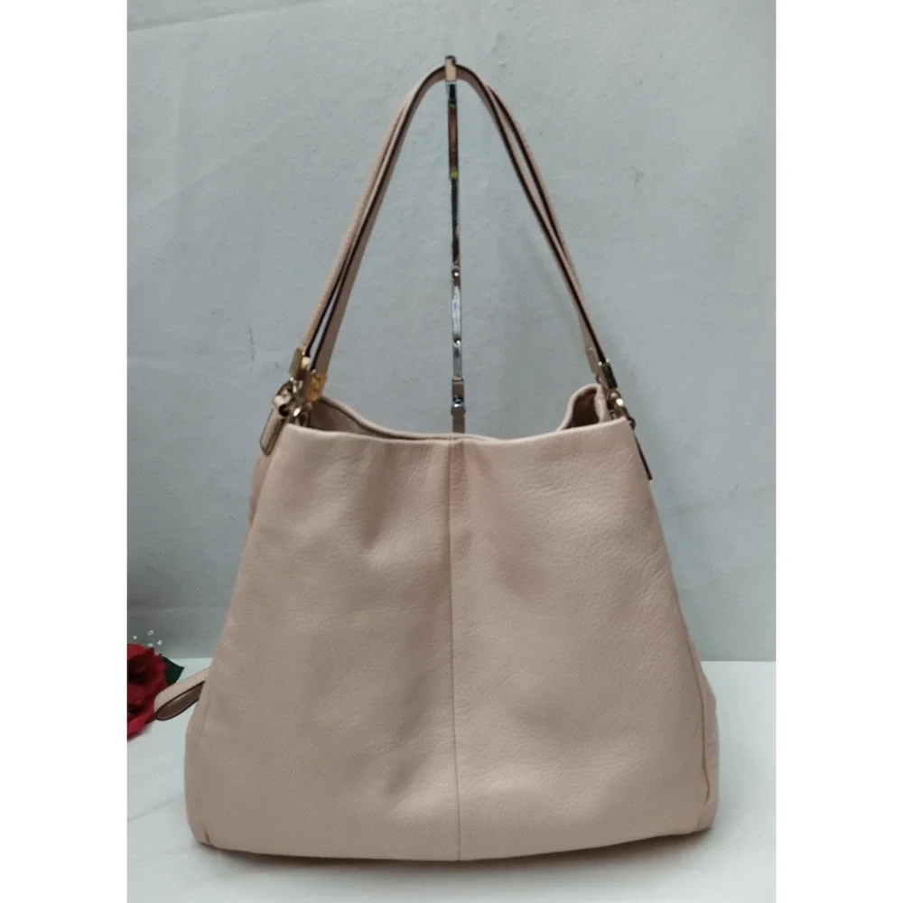 Coach Madison Phoebe Dust Pink Leather 3 Compartments Shoulder Bag - Picture 2 of 16